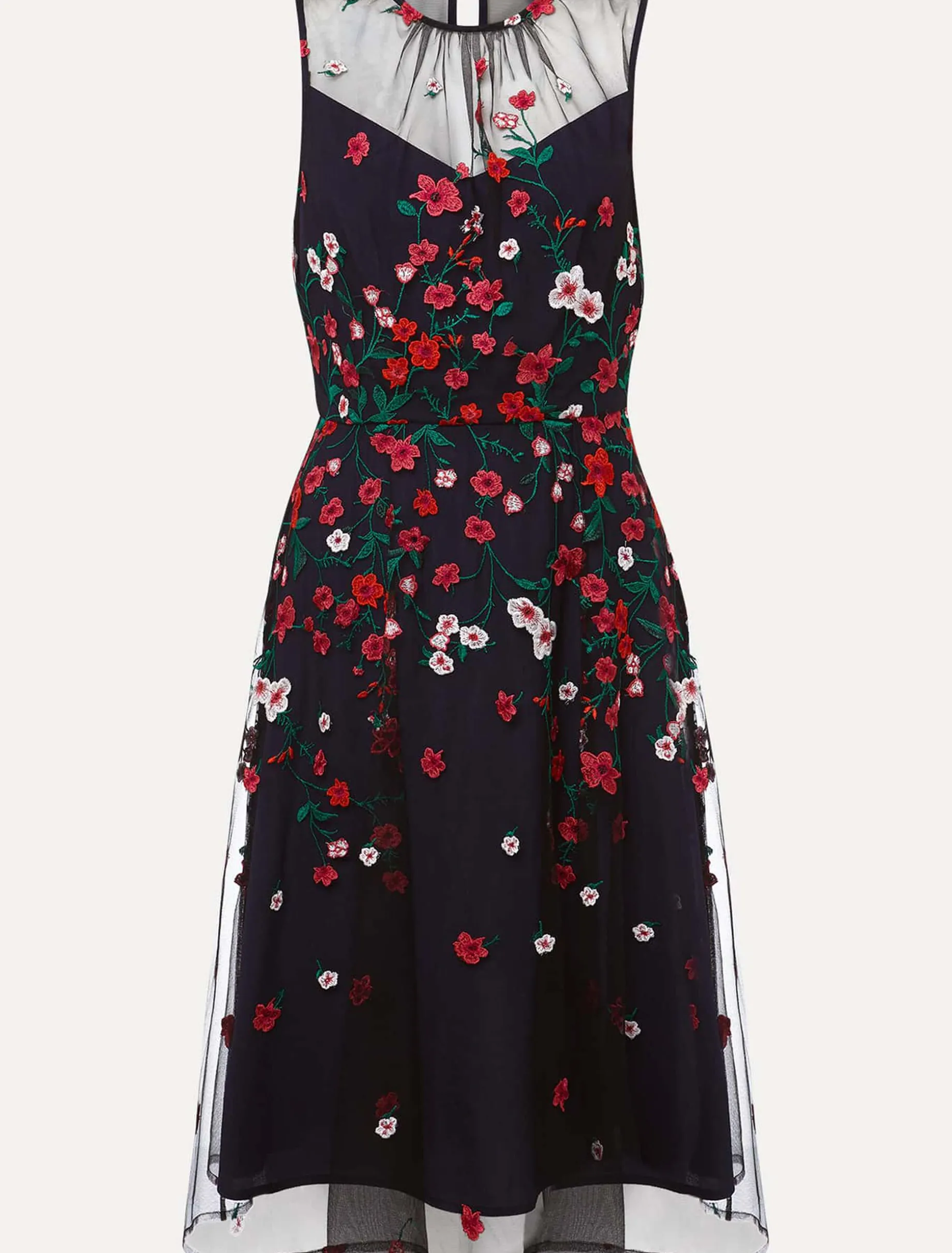 Sloane Mesh Ditsy Floral Dress