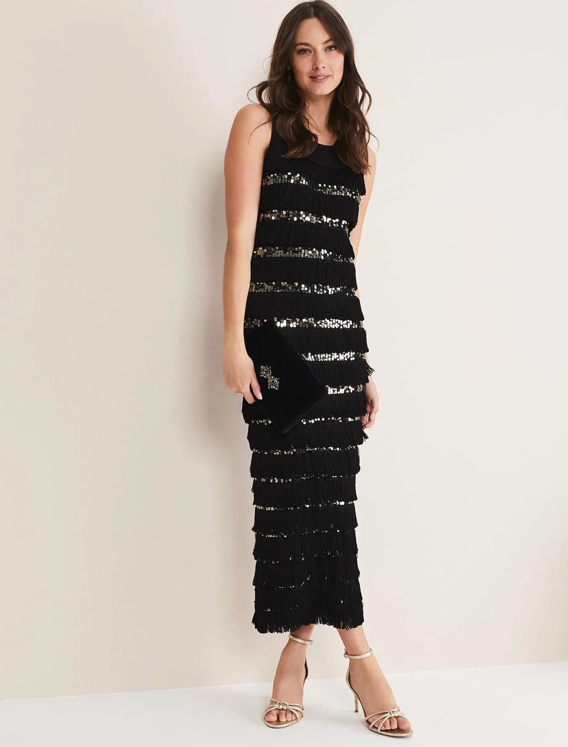 Sofianne Fringe Maxi Dress