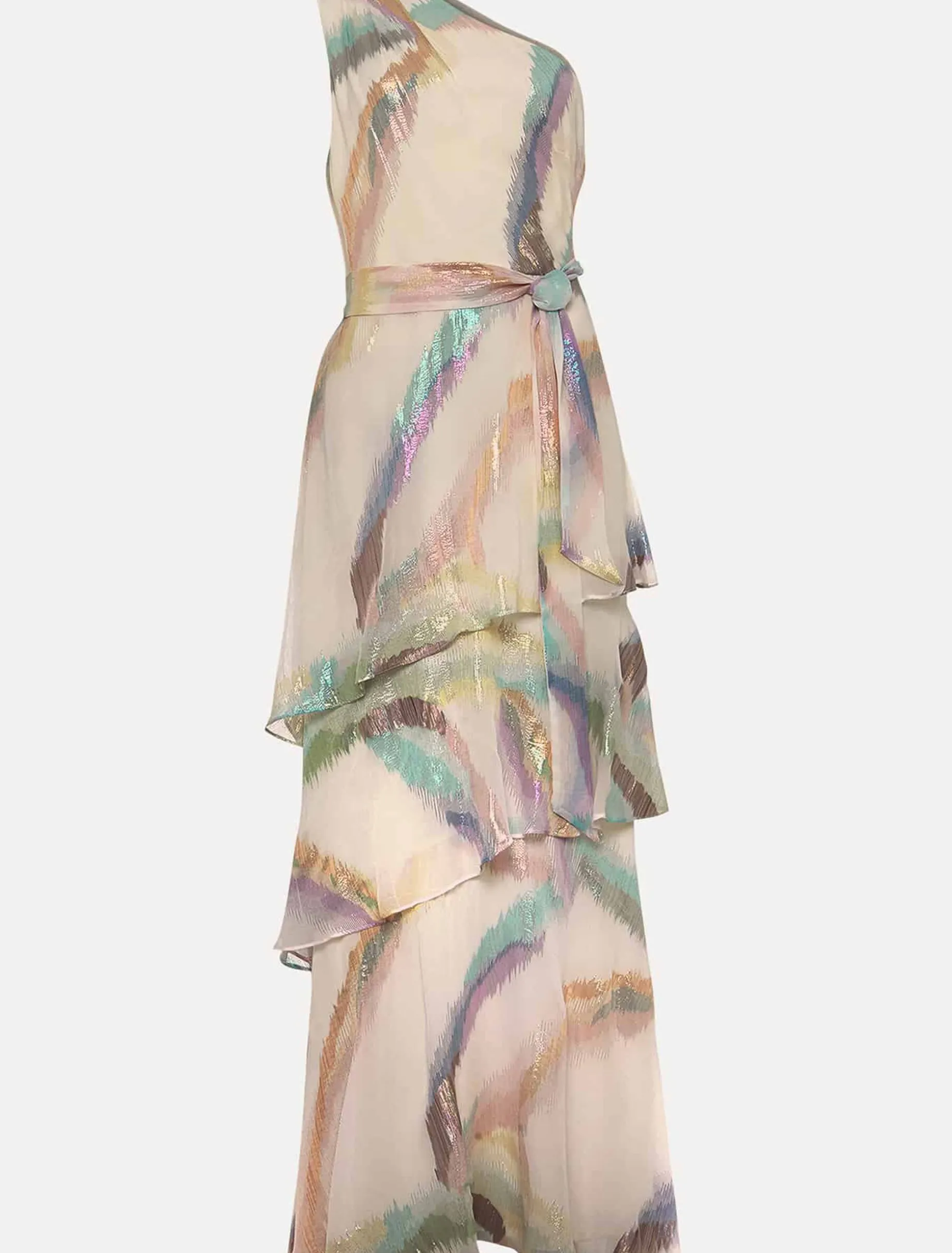 Sonia One Shoulder Silk Maxi Dress