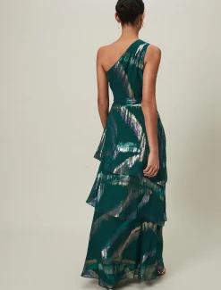 Sonia One Shoulder Silk Maxi Dress