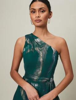 Sonia One Shoulder Silk Maxi Dress