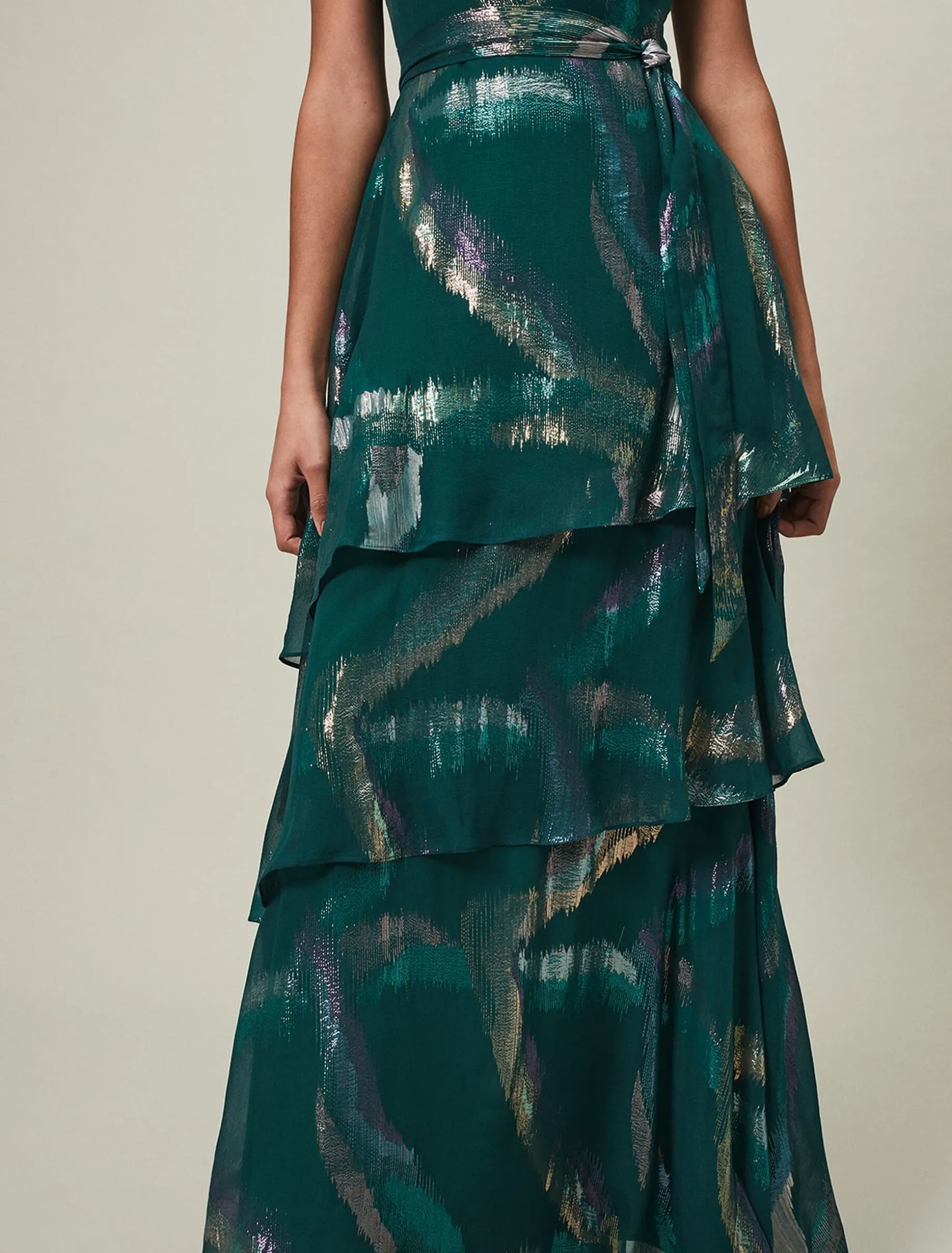 Sonia One Shoulder Silk Maxi Dress