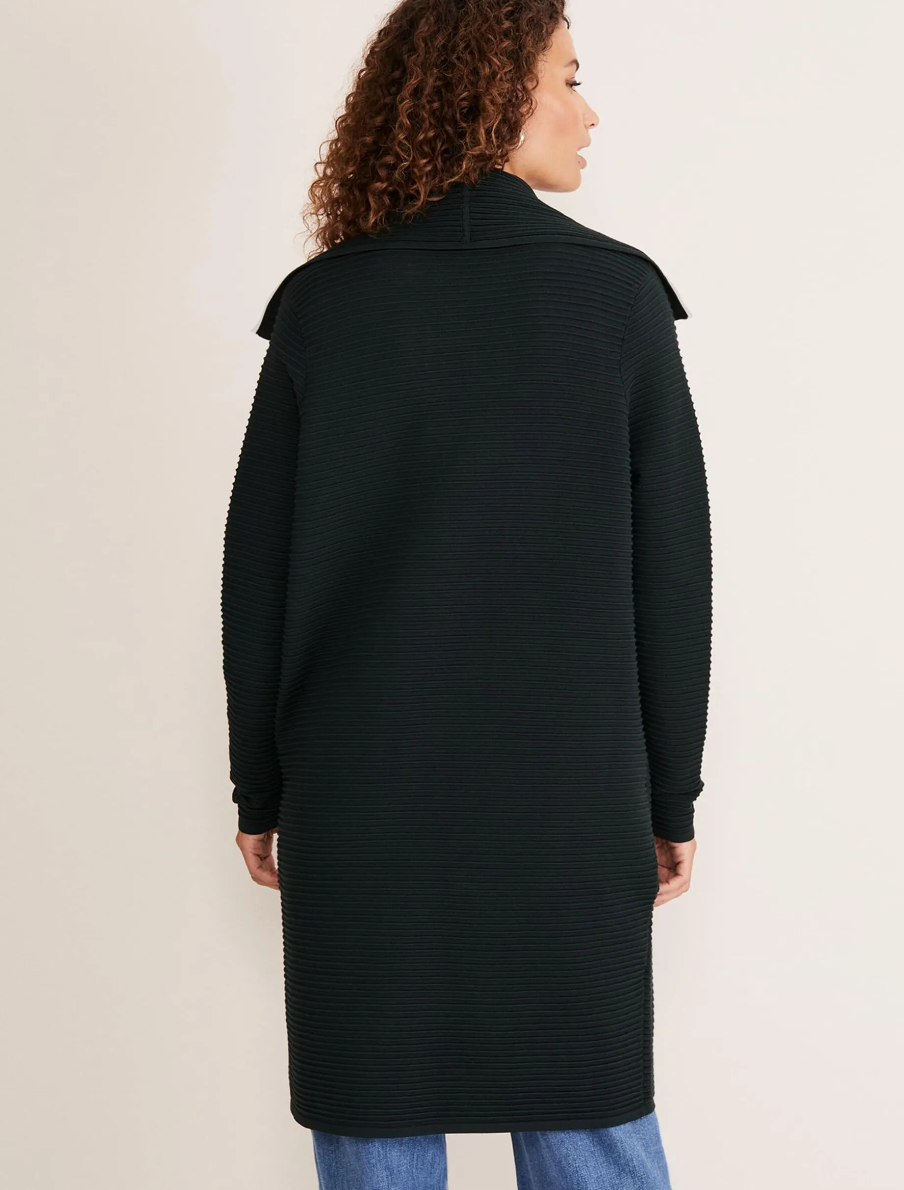 Sophia Ribbed Longline Coat