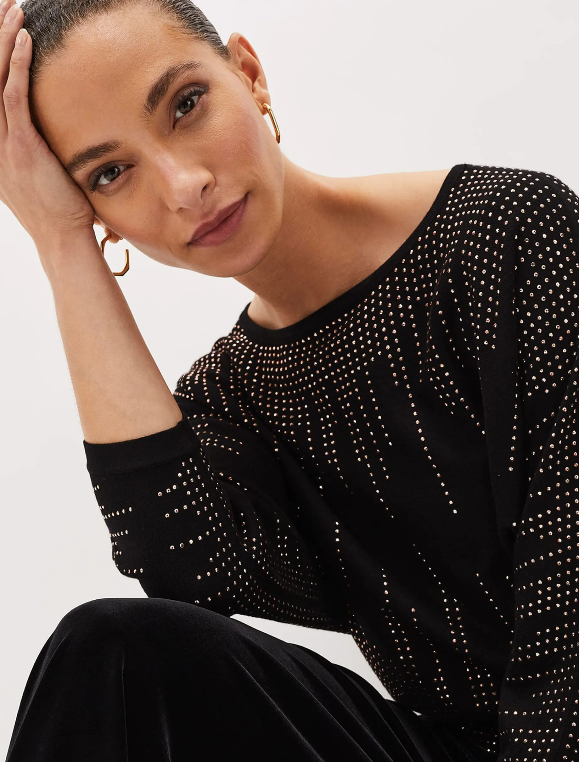 Sophian Embellished Fine Knit Jumper