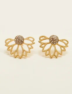 Sparkle Fan Stud Earrings