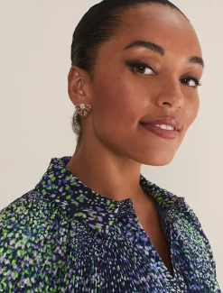 Sparkle Fan Stud Earrings