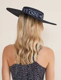 Spot Trim Boater Fascinator