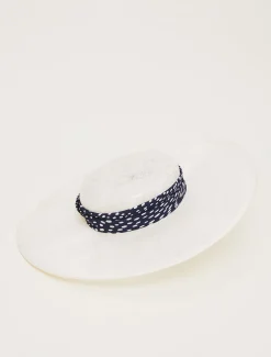 Spot Trim Boater Fascinator