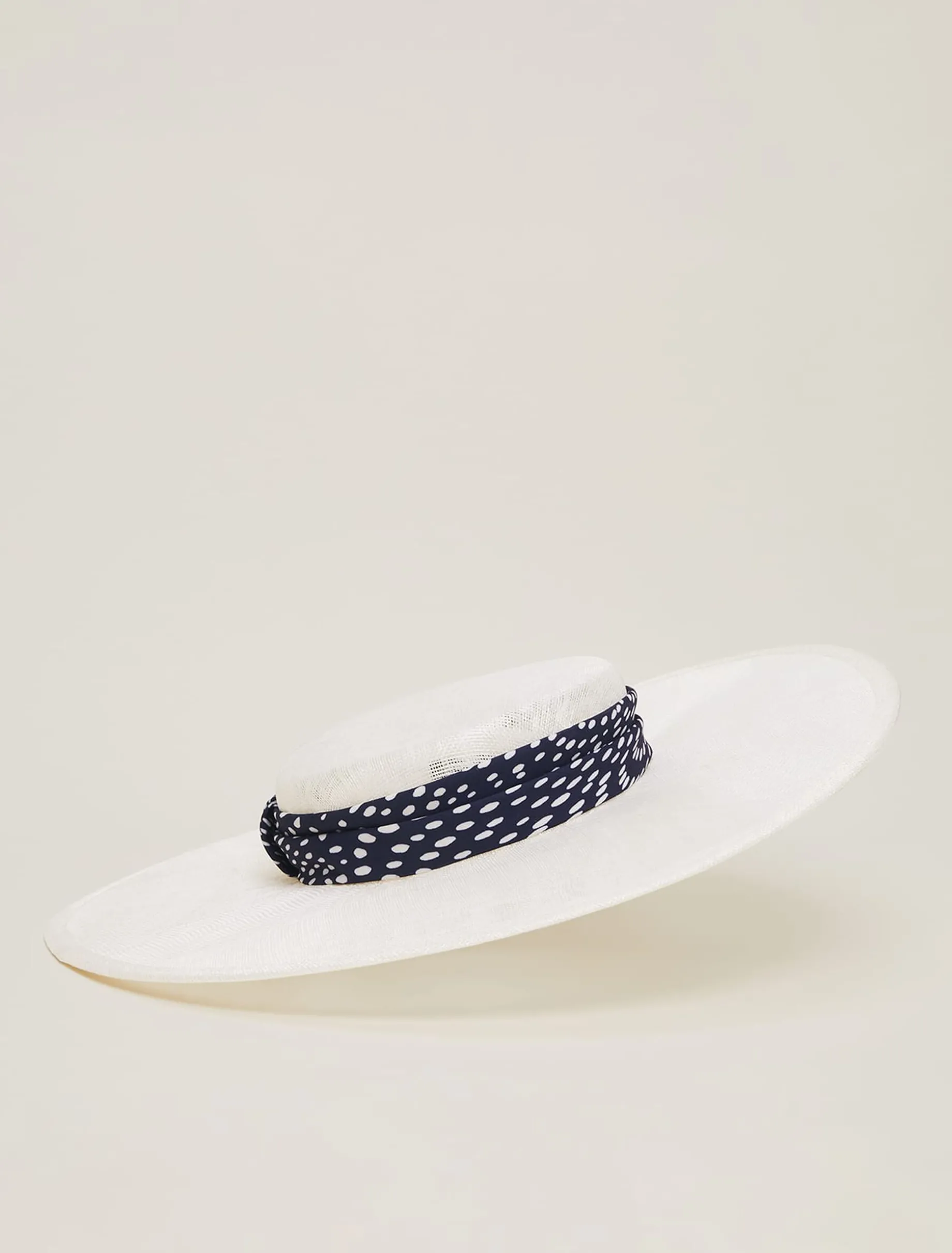 Spot Trim Boater Fascinator