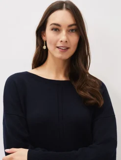 Steph Zip Detail Wool Blend Jumper
