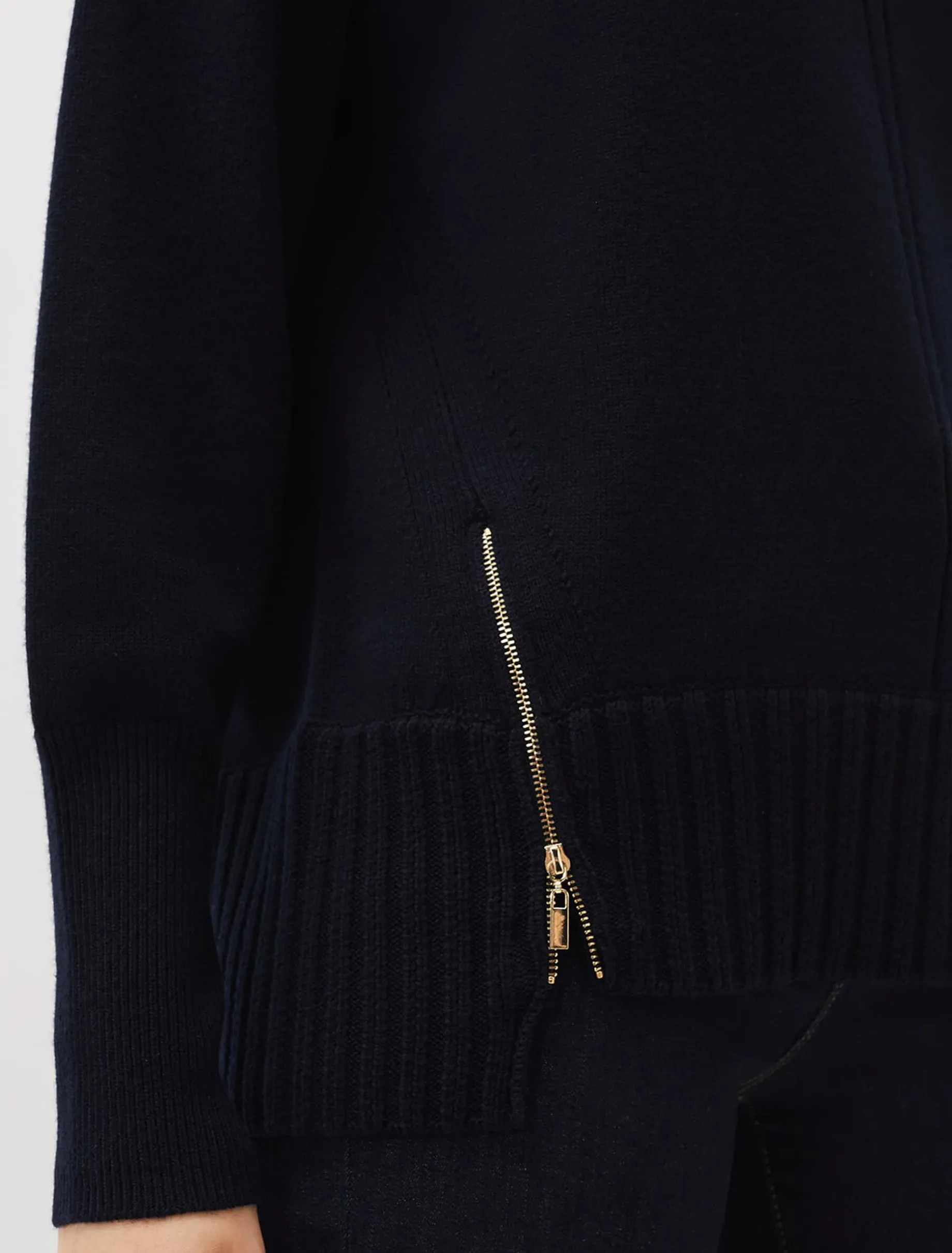 Steph Zip Detail Wool Blend Jumper