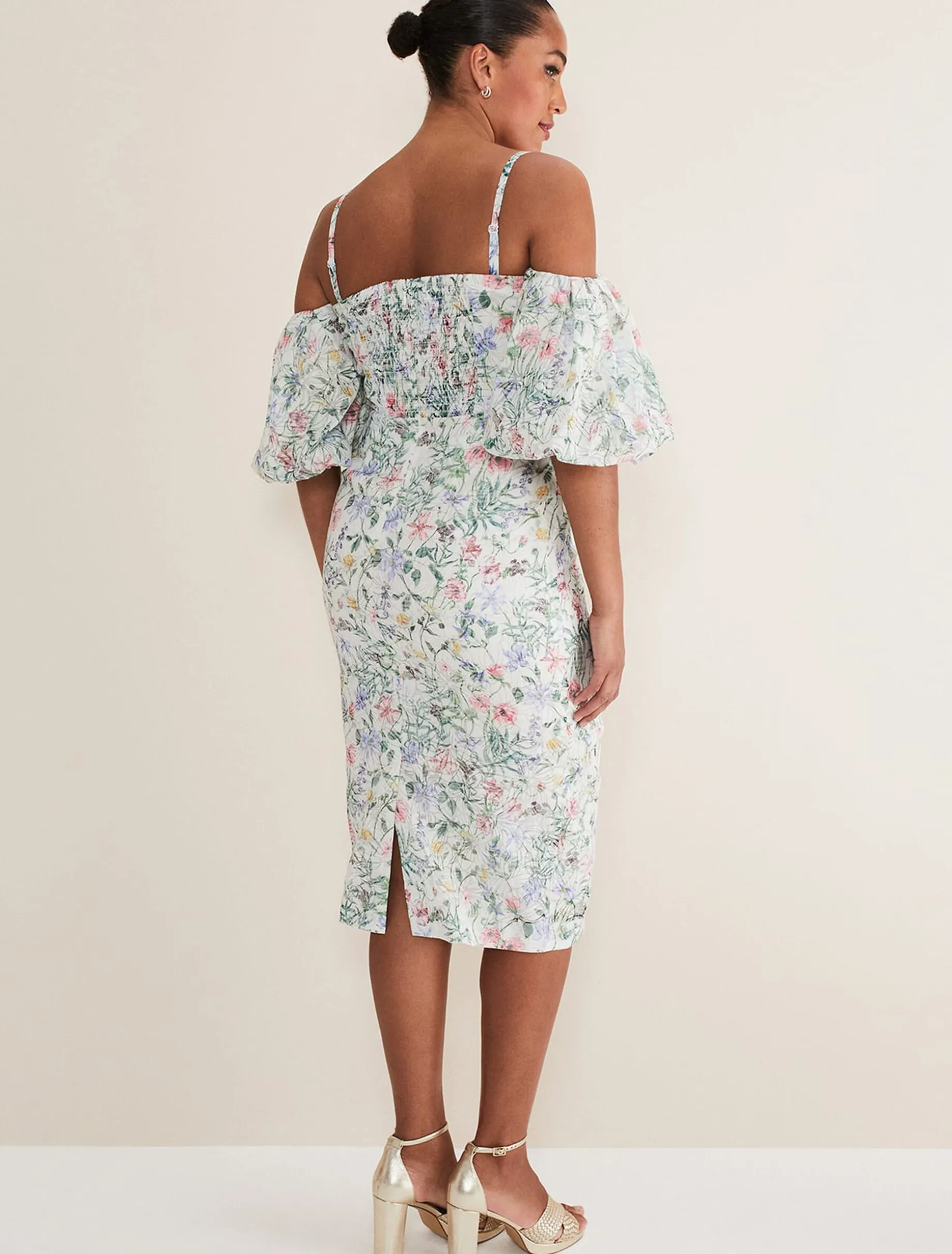 Stevie Floral Bodycon Midi Dress