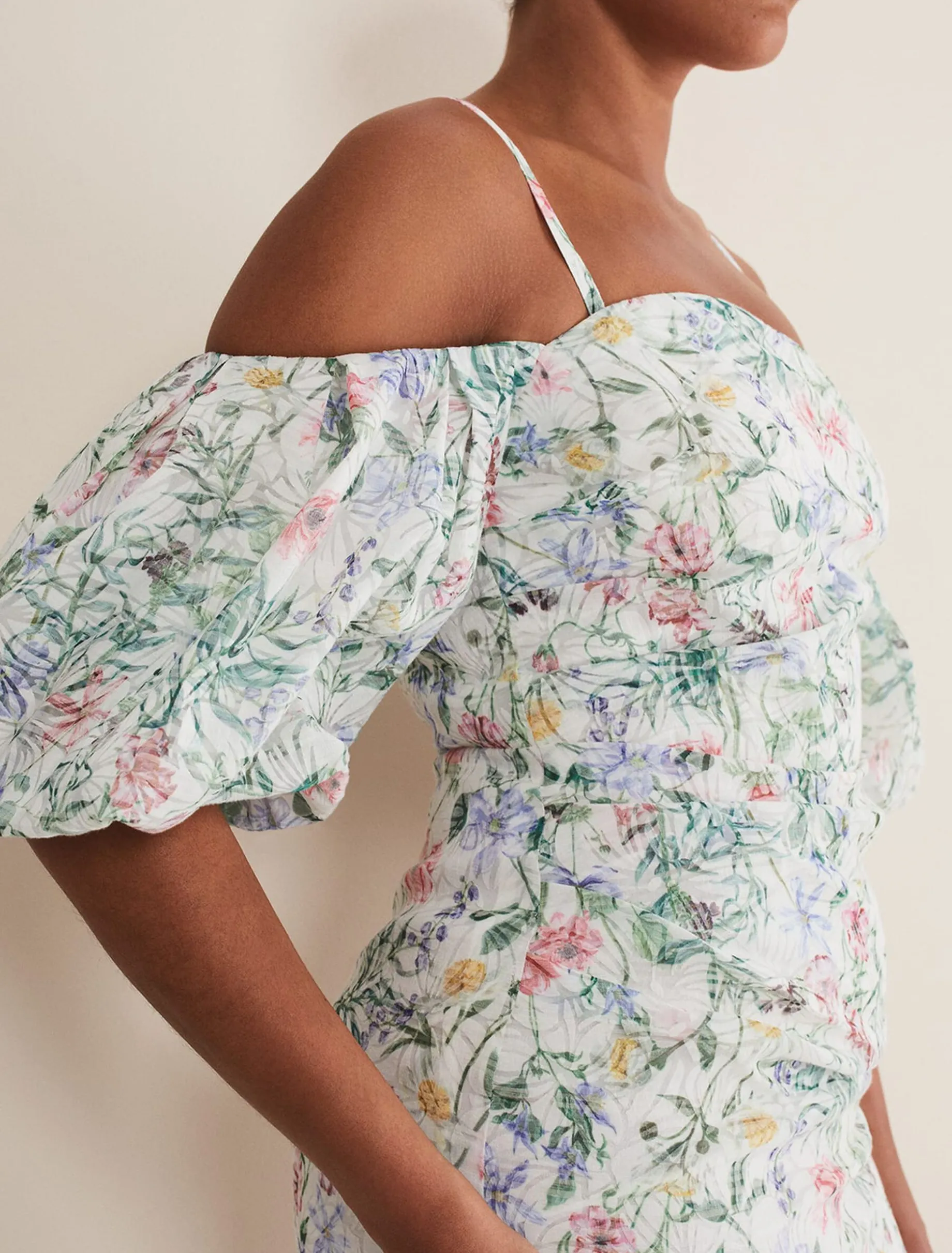 Stevie Floral Bodycon Midi Dress