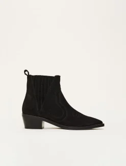 Stitch Detail Suede Ankle Boot