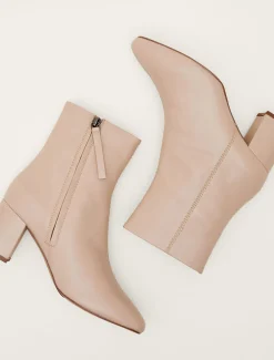Stitched Leather Ankle Boot