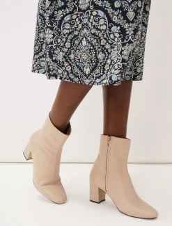 Stitched Leather Ankle Boot