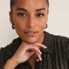 Stone Detail Hoop Earring