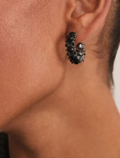 Stone Detail Hoop Earring
