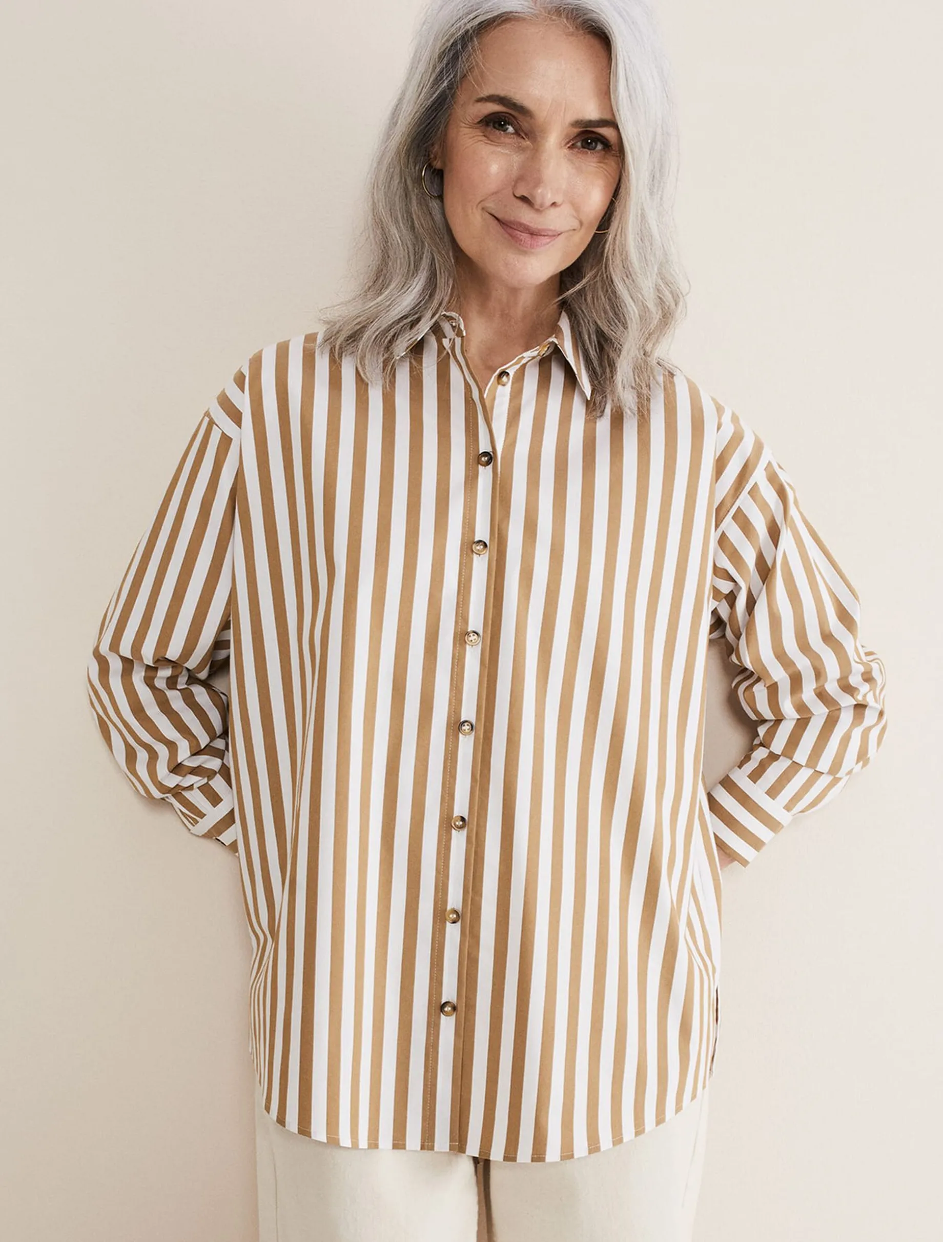 Stripe Camel Shirt