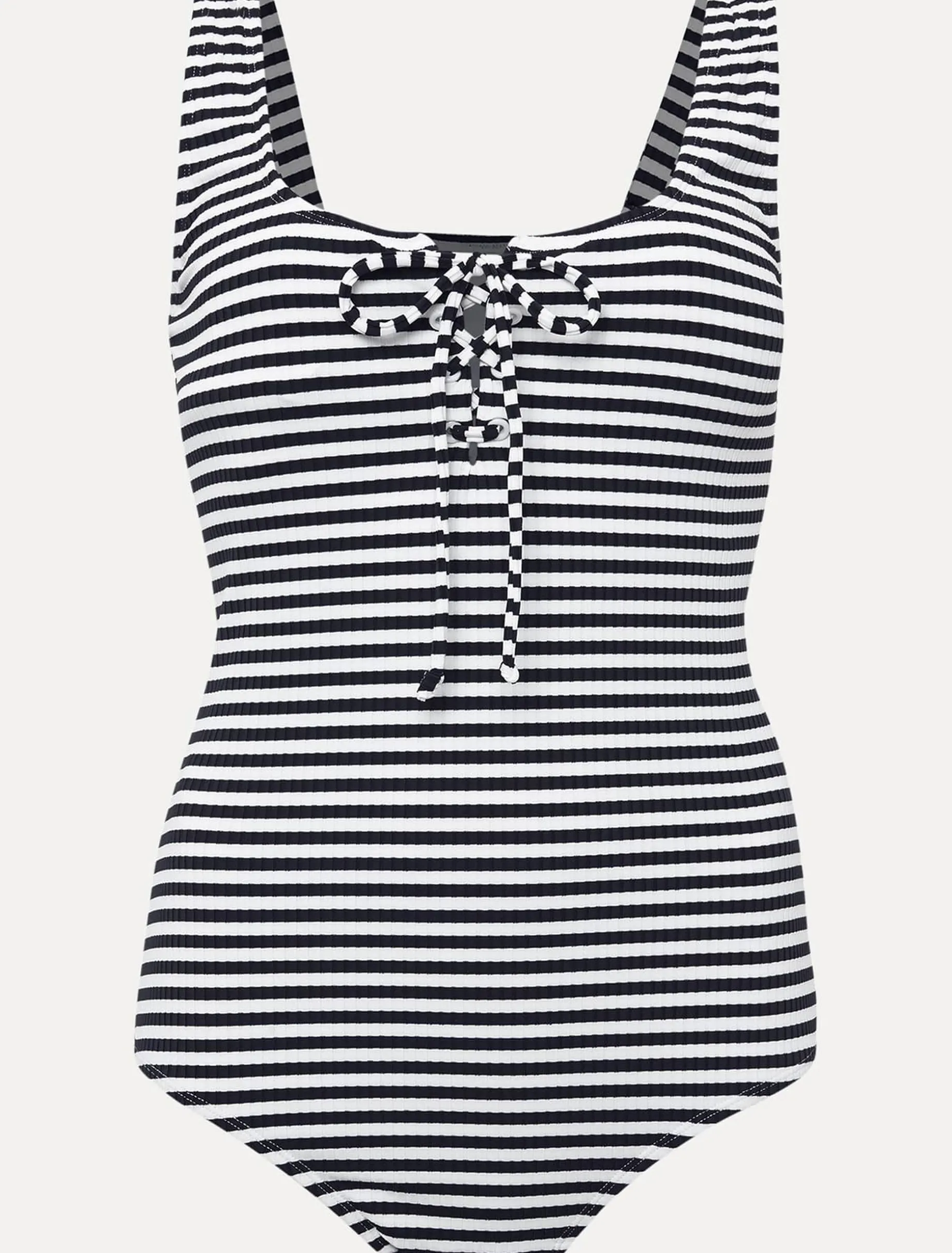 Striped Ribbed Swimsuit