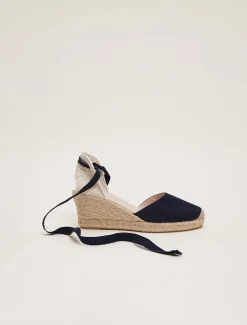 Suede Ankle Tie Espadrille Shoe