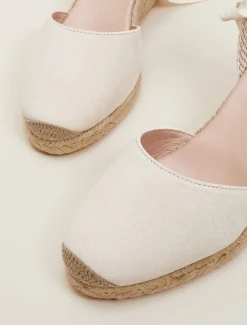 Suede Ankle Tie Espadrille Shoe