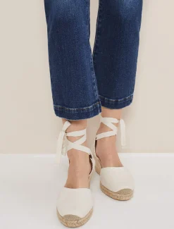 Suede Ankle Tie Espadrille Shoe