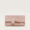 Suede Bow Front Clutch