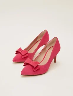 Suede Bow Front Court Shoes