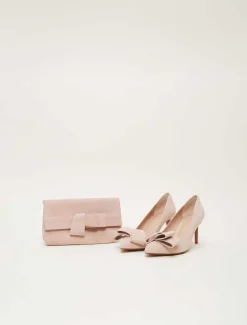 Suede Bow Front Court Shoe