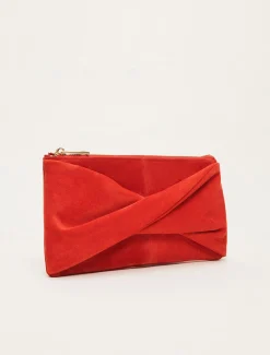 Suede Clutch Bag
