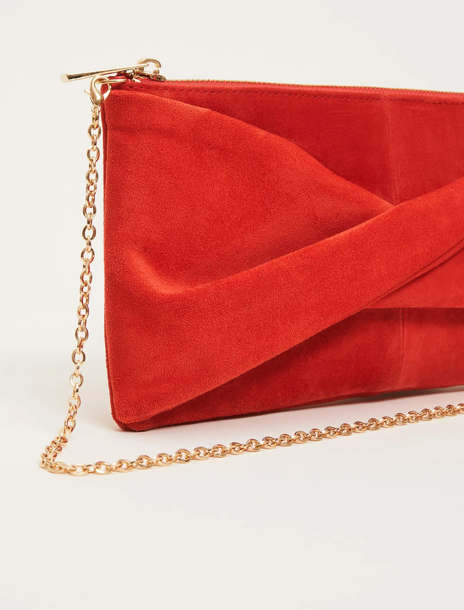 Suede Clutch Bag