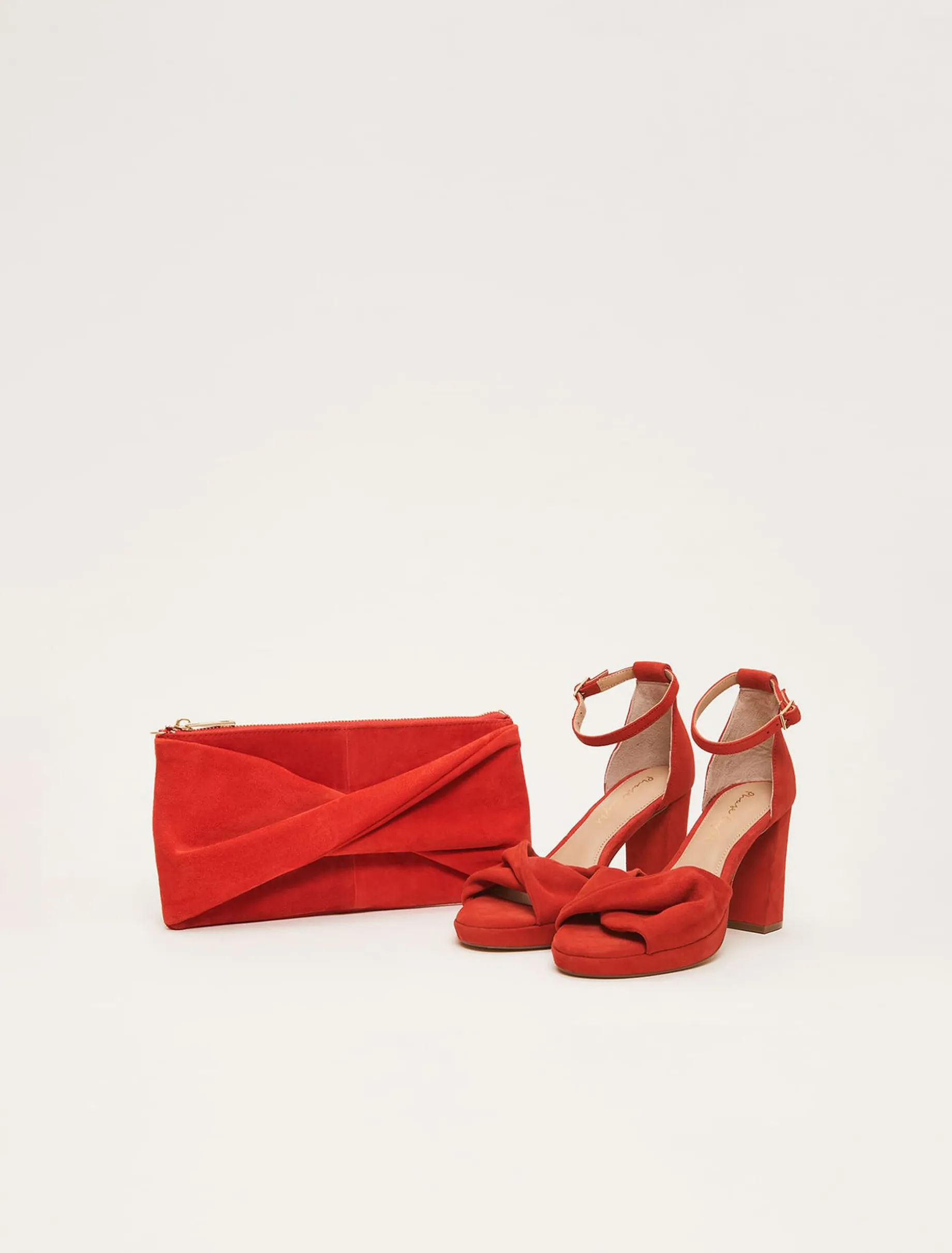 Suede Clutch Bag
