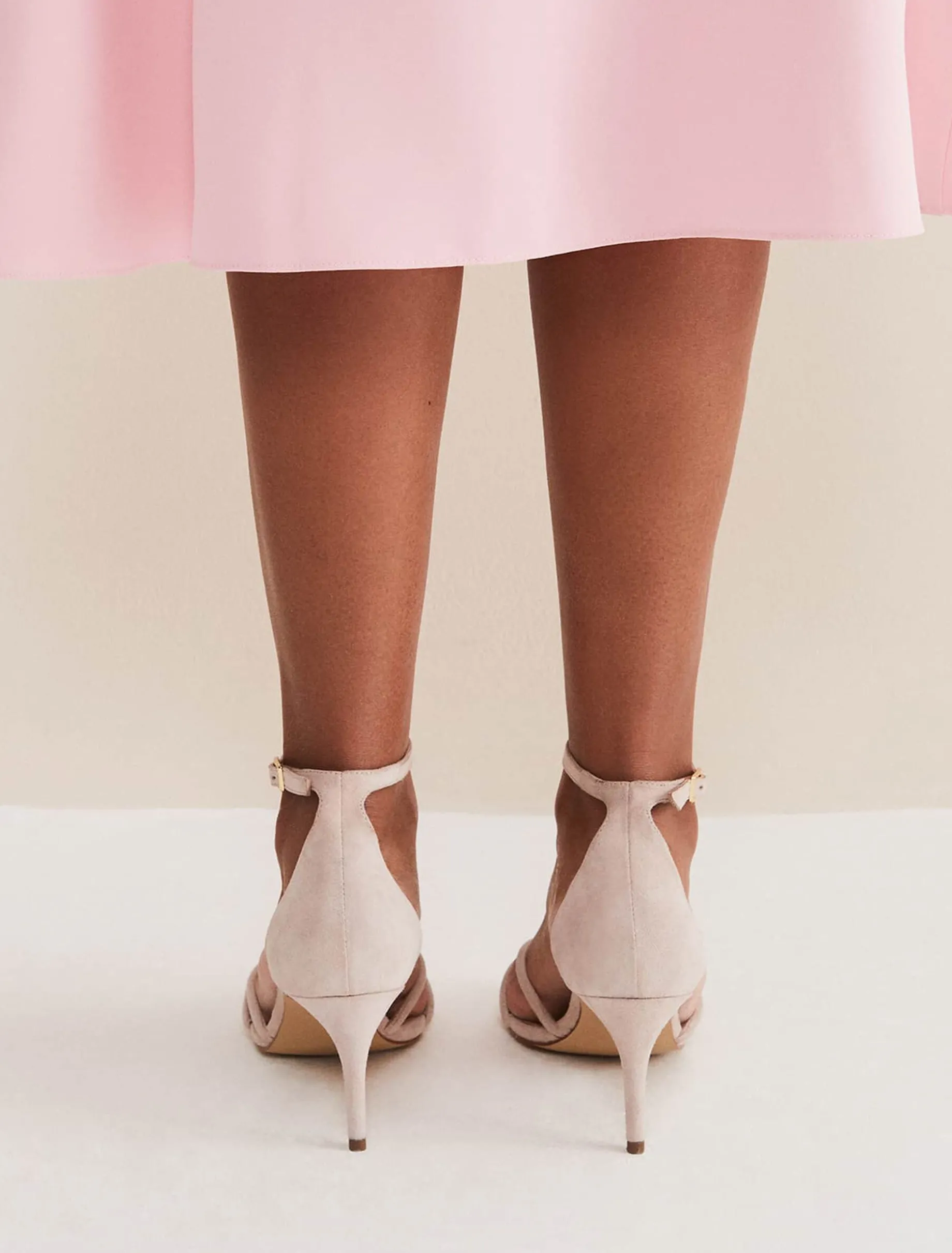 Suede Knotted Barely There Sandal