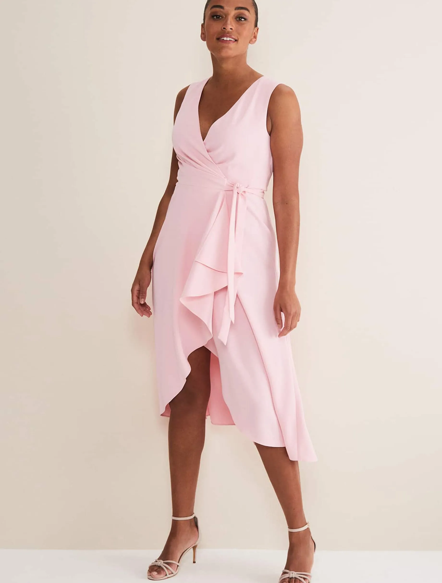 Suede Knotted Barely There Sandal