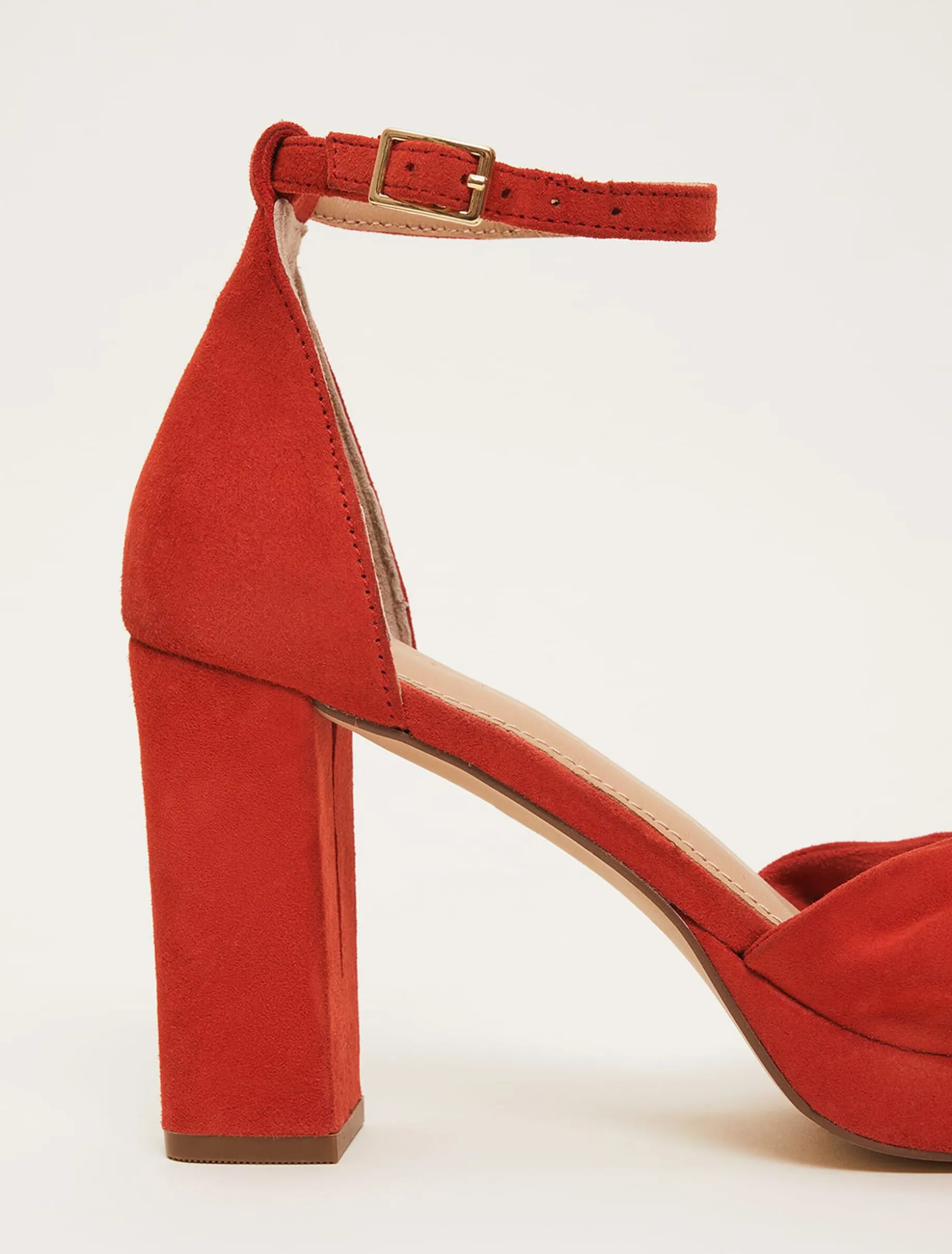 Suede Open Toe Heels