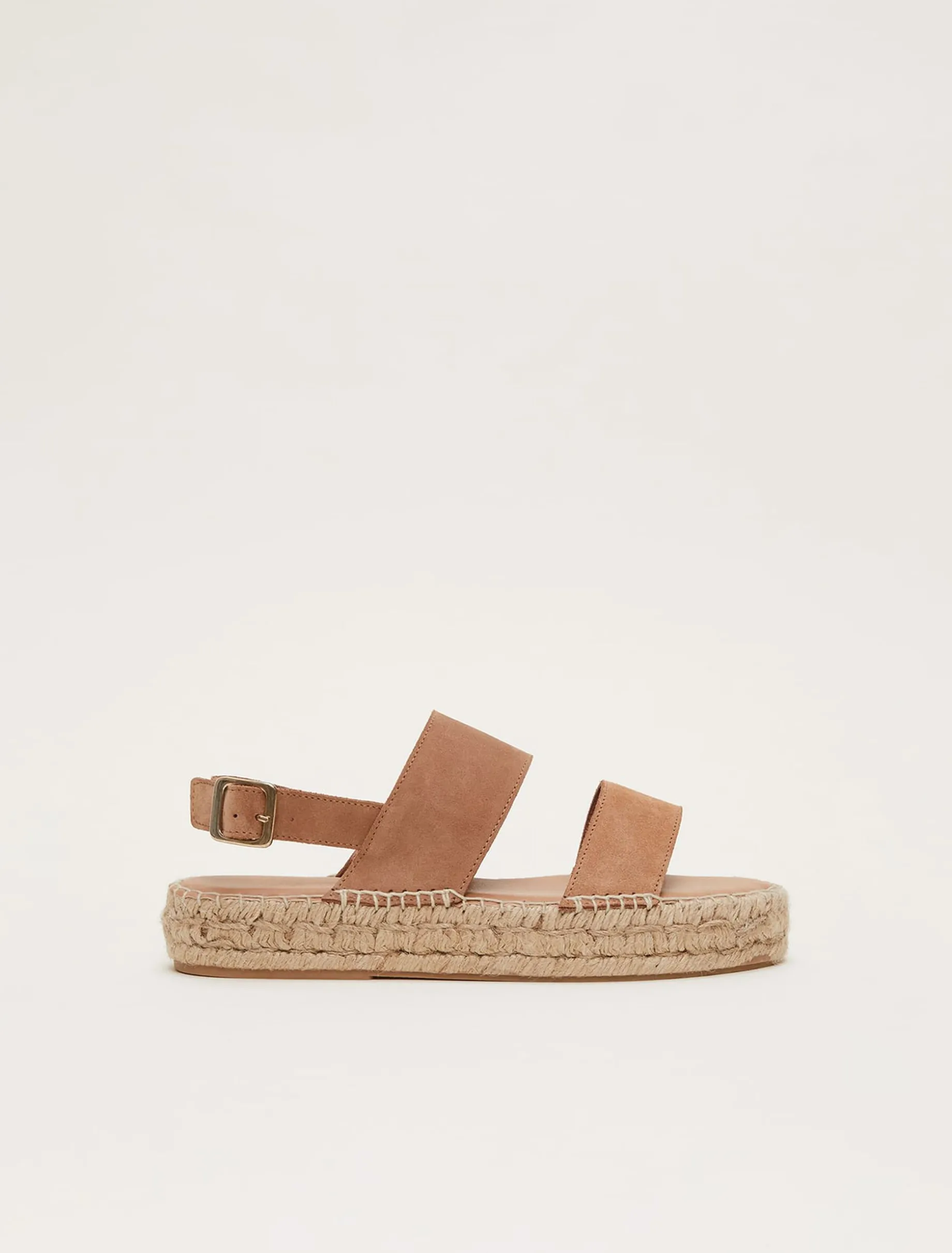 Suede Strap Flat Espadrille Shoe