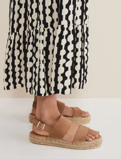 Suede Strap Flat Espadrille Shoe