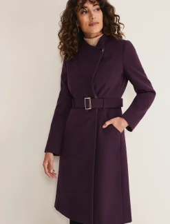 Susie Collarless Wrap Coat