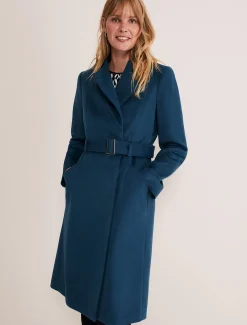 Susie Collarless Wrap Coat