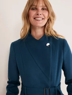 Susie Collarless Wrap Coat