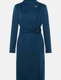 Susie Collarless Wrap Coat