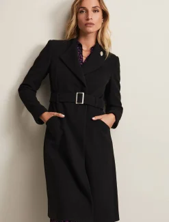 Susie Collarless Wrap Coat