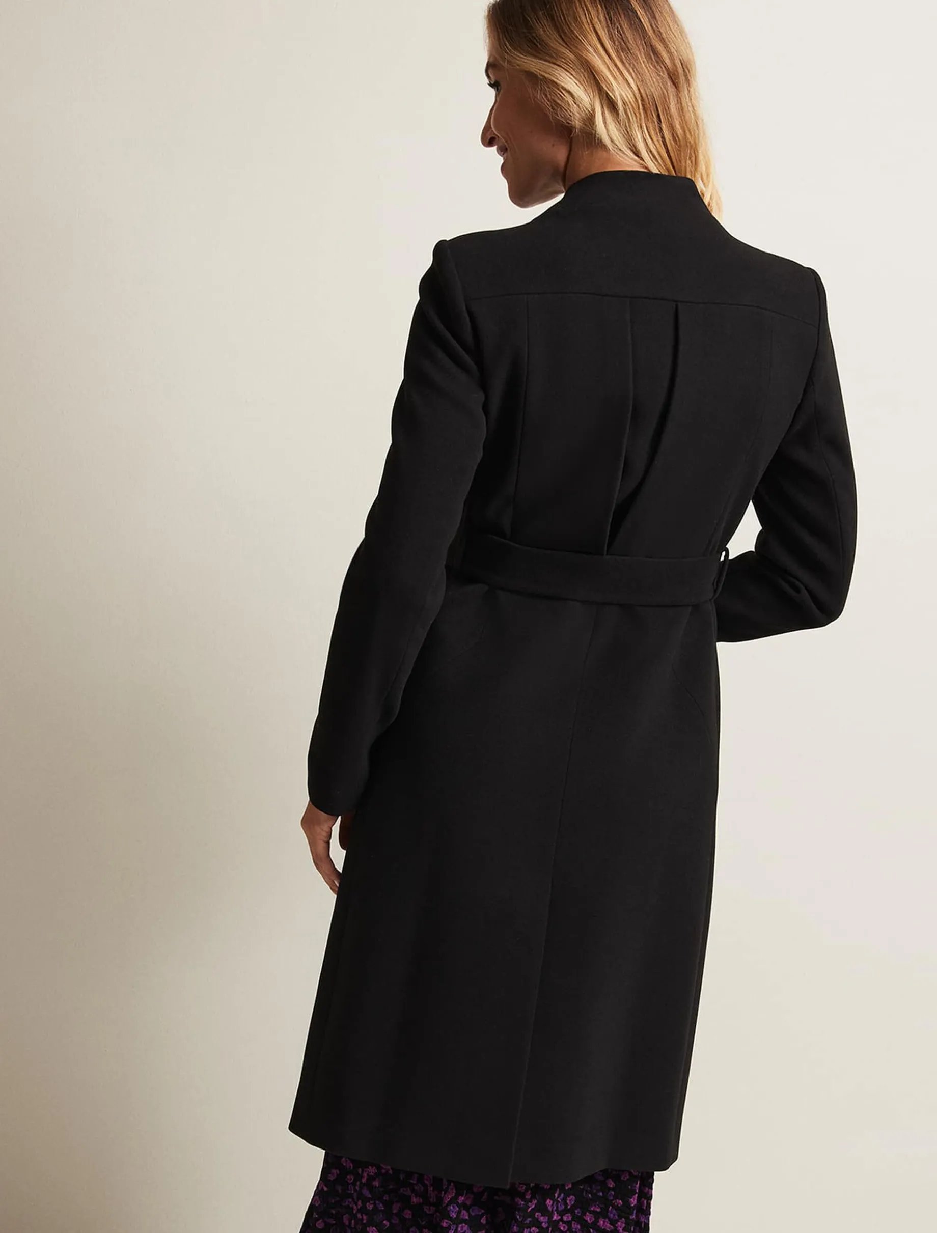 Susie Collarless Wrap Coat
