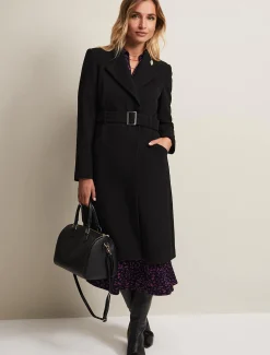 Susie Collarless Wrap Coat