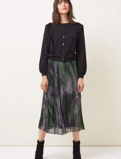 Susie Frill Detail Fine Knit Cardigan