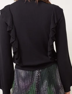 Susie Frill Detail Fine Knit Cardigan