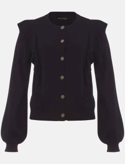 Susie Frill Detail Fine Knit Cardigan