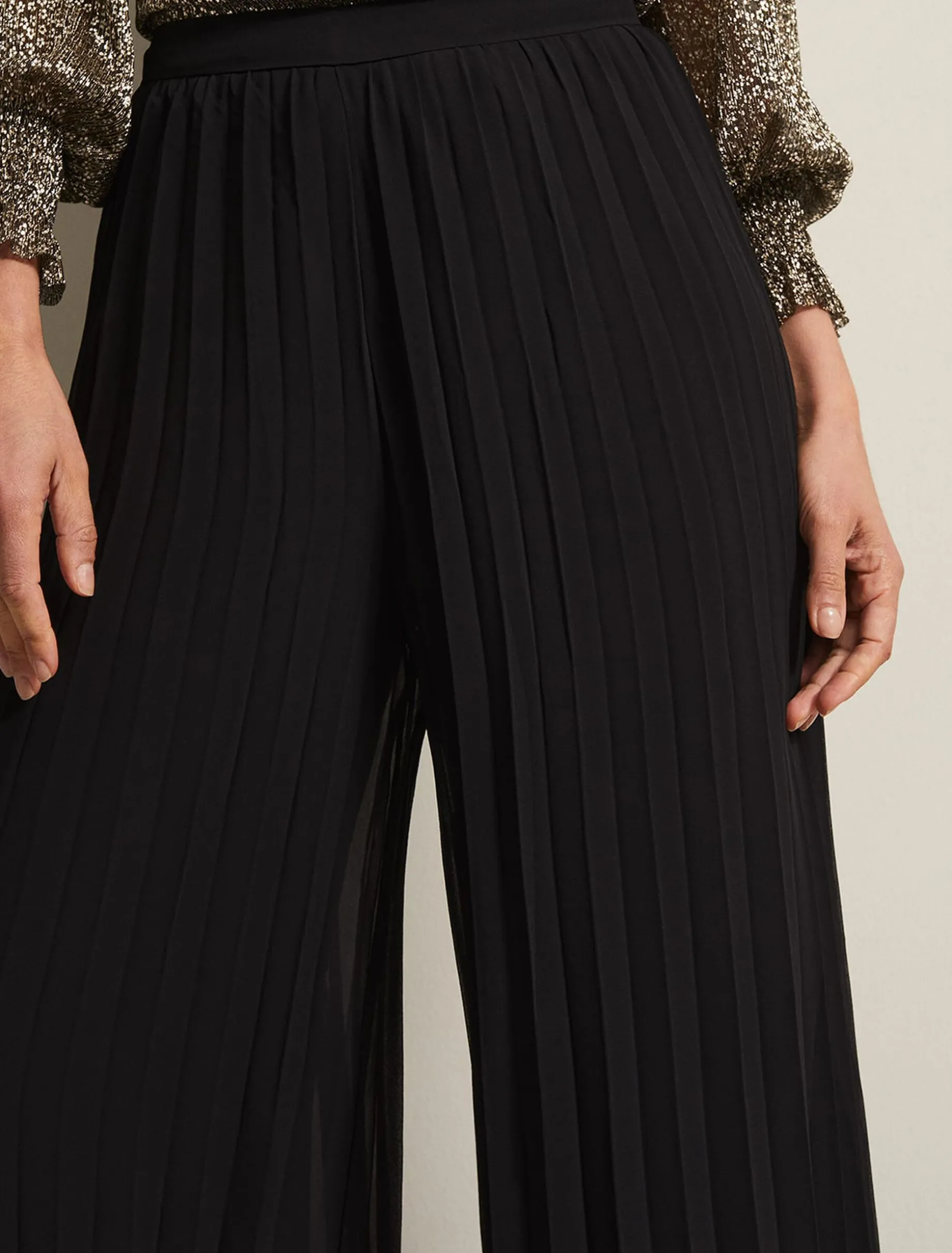 Sylvie Pleat Wide Leg Trousers