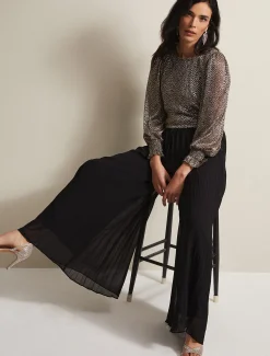 Sylvie Pleat Wide Leg Trousers
